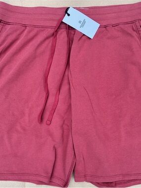 Reigning Champ Rose Red Drawcord Sweatshorts